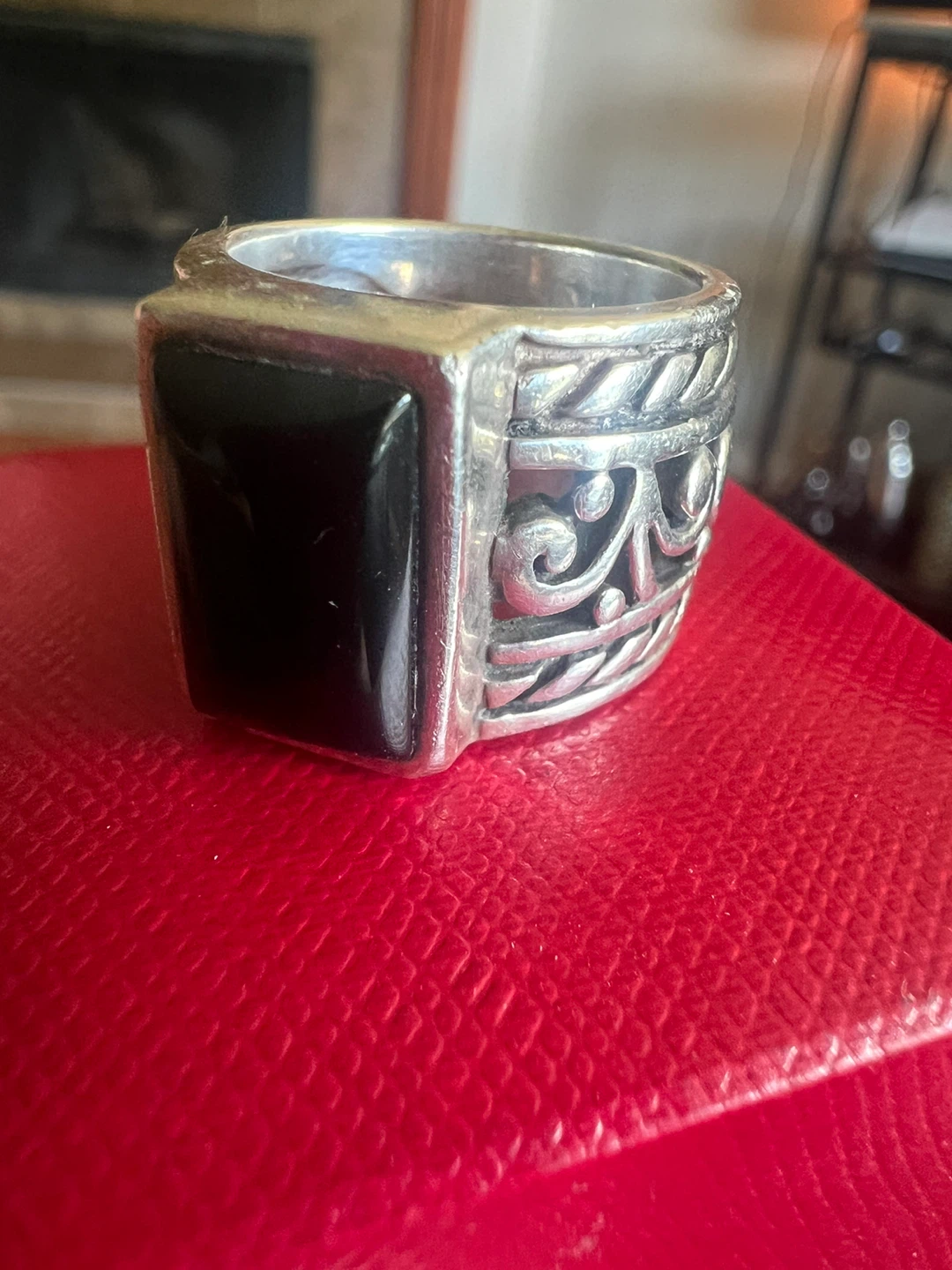 925 Men's Silver Onyx Ring - photo 4