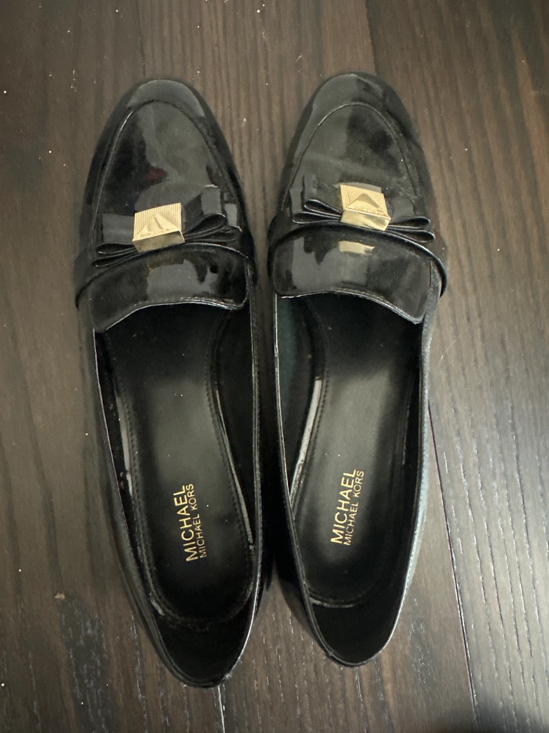 Michael Kors Black Patent Loafers