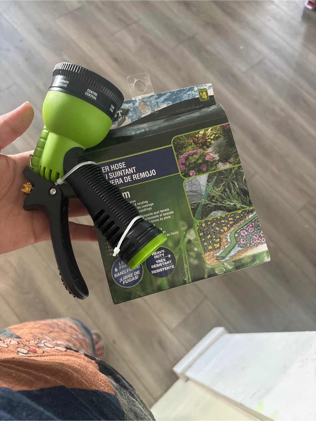 Garden Hose with Spray Nozzle and pipe