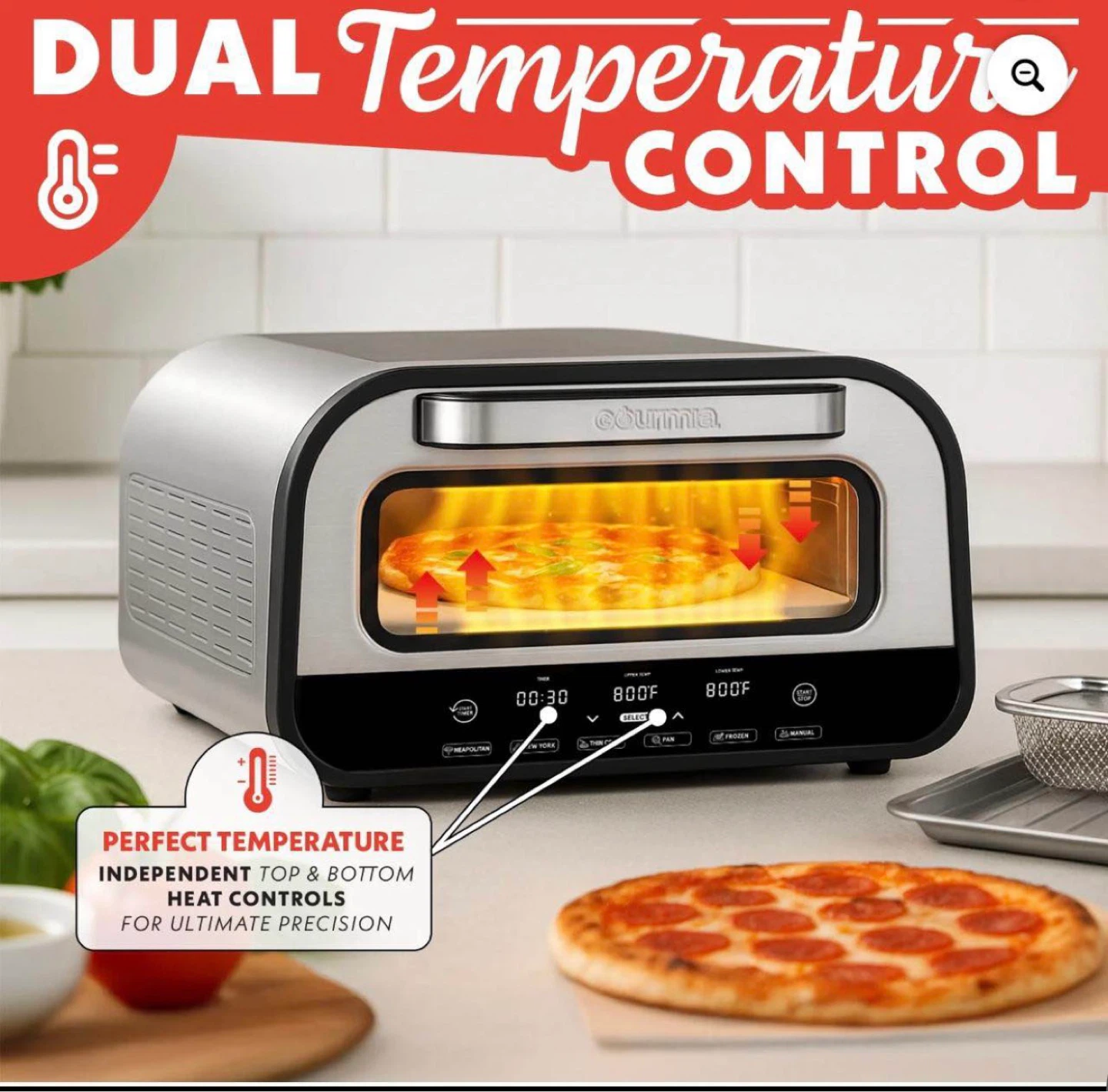 Electric Pizza Oven Indoor Countertop - Gourmia - photo 3