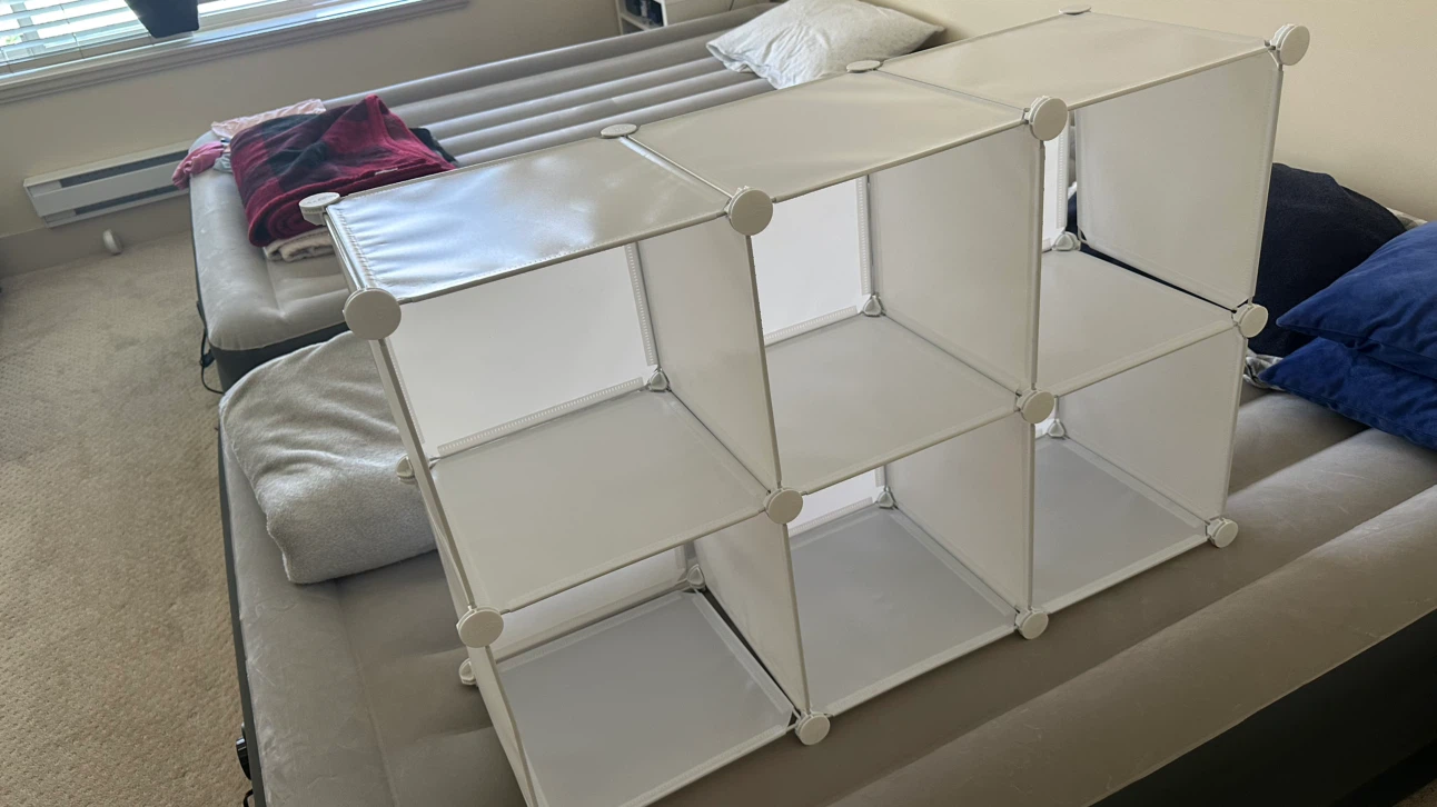 White Cube Storage Shelf Unit