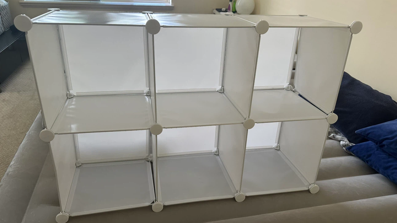 White Cube Storage Shelf Unit - photo 2