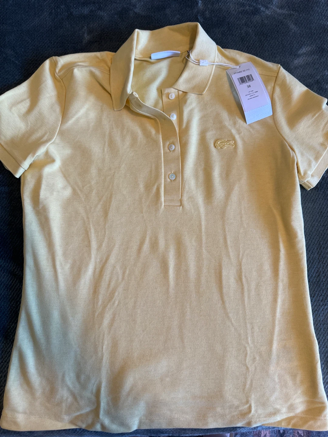 Lacoste Women's Yellow Polo Shirt Size 38 - photo 2