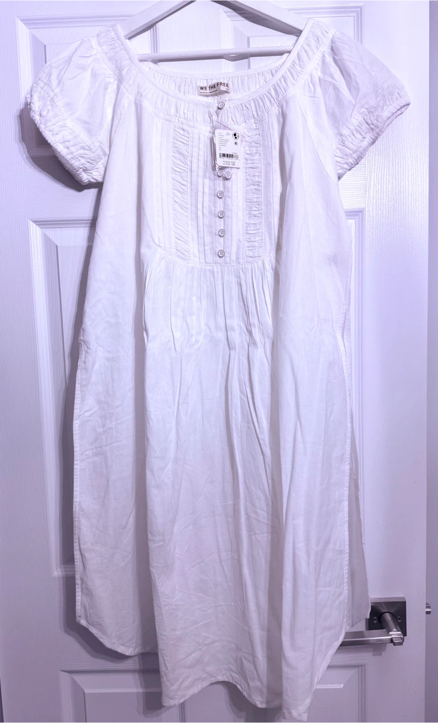 Free People boho midi tunic top in clean ivory - photo 4