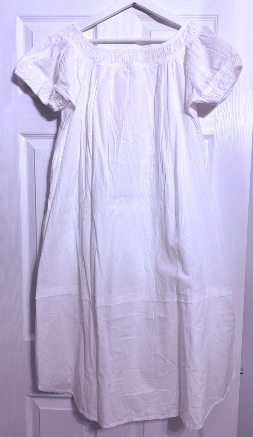 Free People boho midi tunic top in clean ivory - photo 5