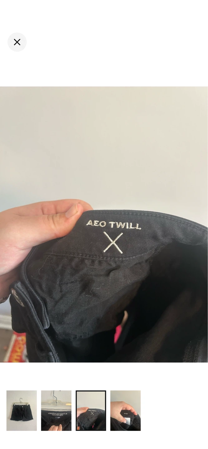 American Eagle Outfitters Black Super Stretch Denim Shorts - photo 3