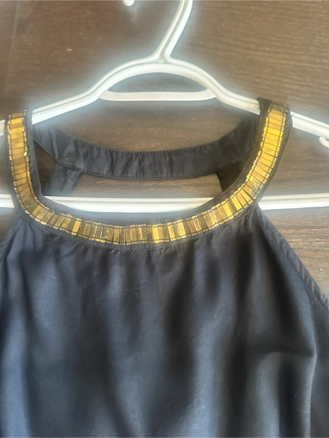 Cotton dress with gold sequins, cutouts from Bershka in Spain s - photo 4
