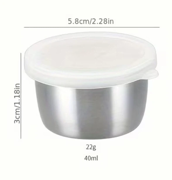 Sauce Container Steel with Lid