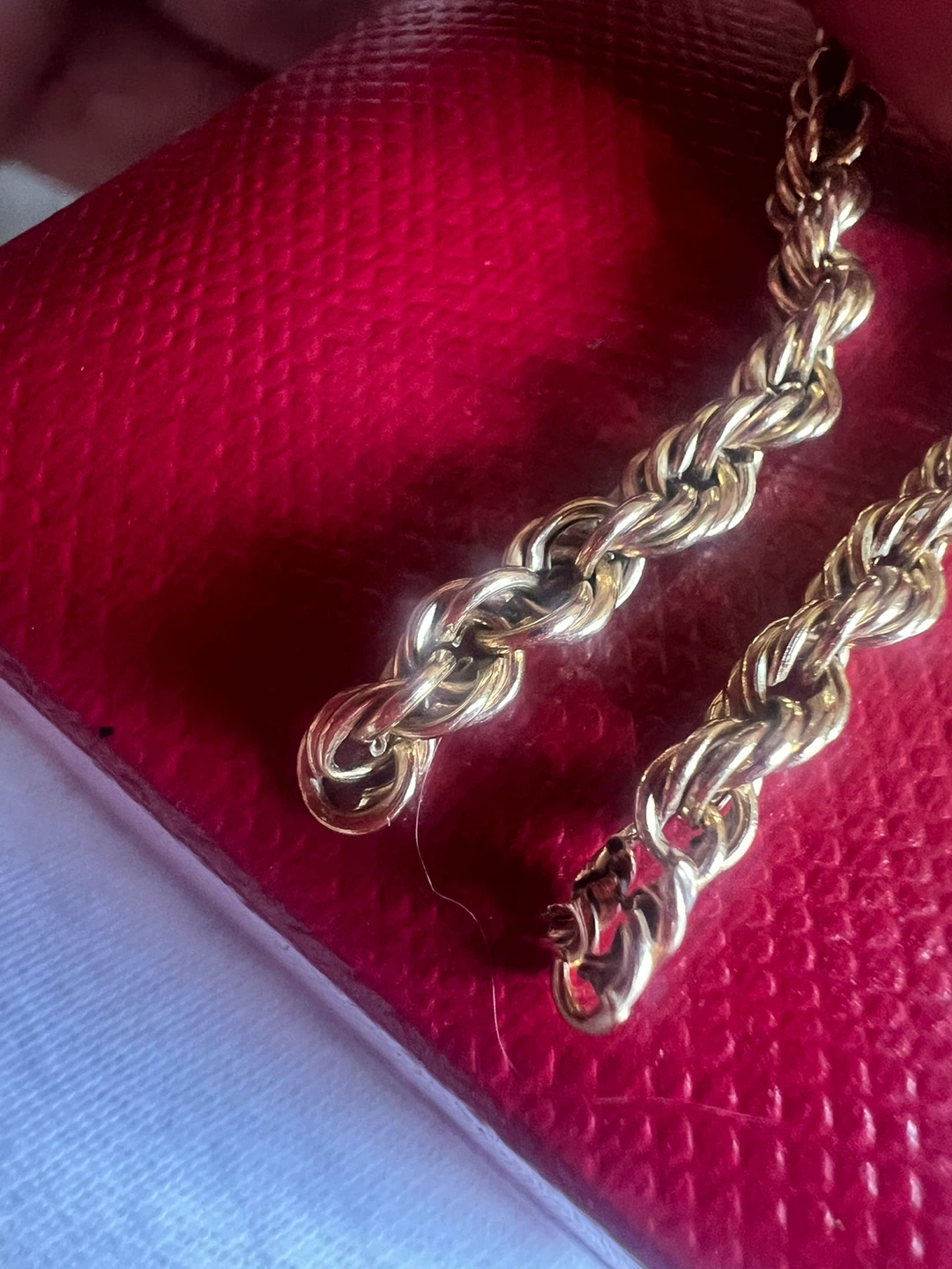 10K Gold Rope Chain Necklace 22 inches - photo 2