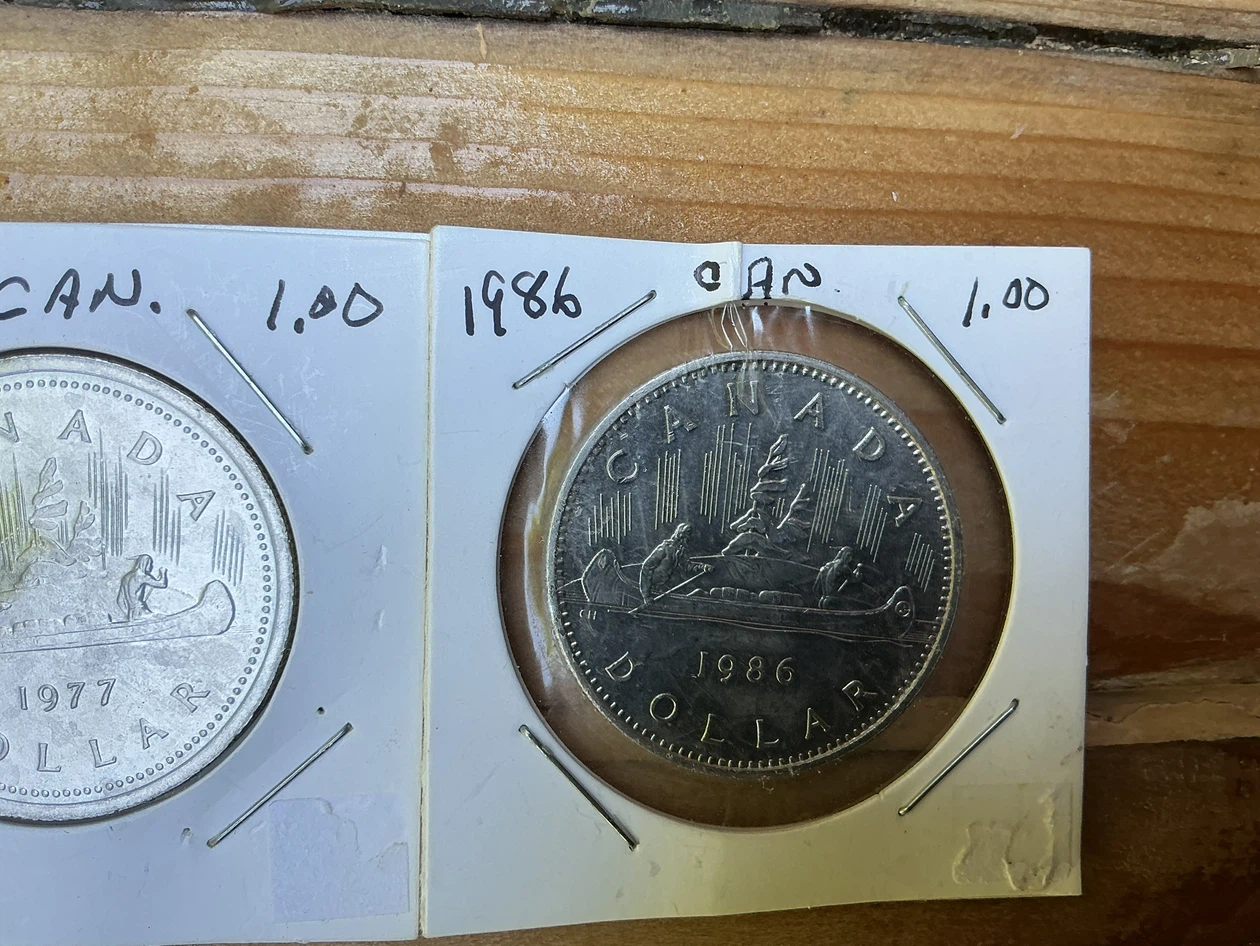 Canadian Dollar Coins - 1968, 1977, 1986 - photo 4