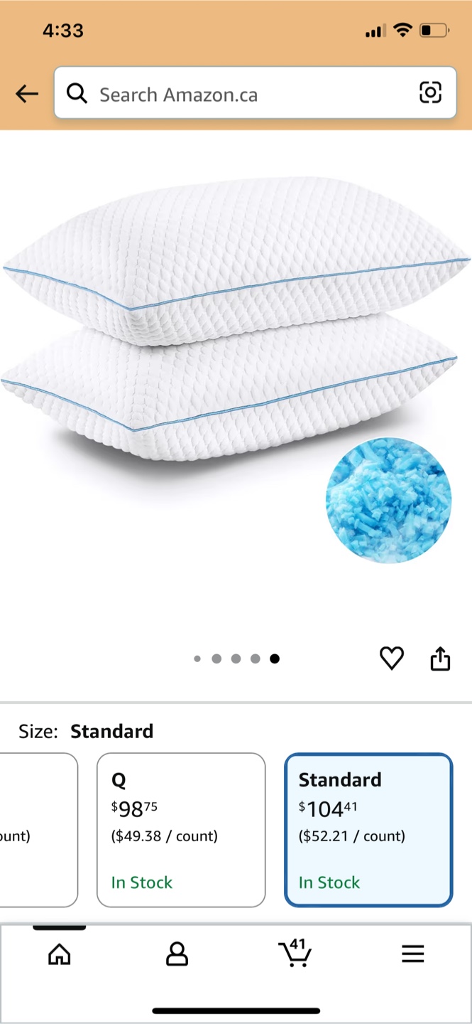 VVZ Shredded Memory Foam Pillow Standard 2 Pack - photo 2