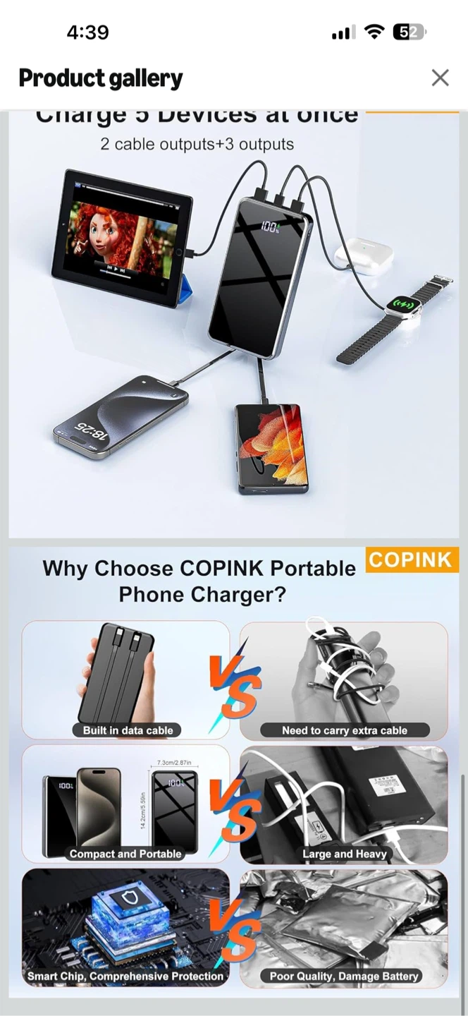 COPINK Portable Power Bank 25000mAh - photo 4