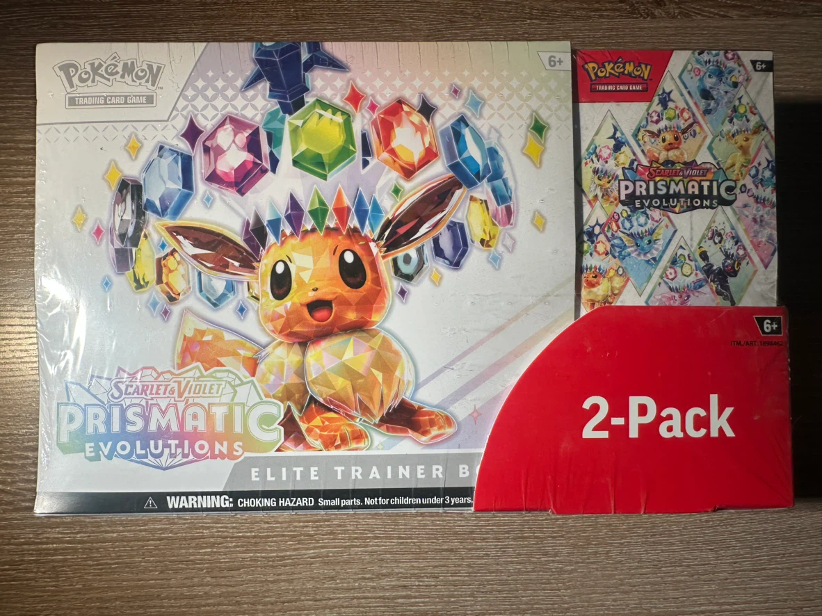 Pokémon Prismatic Evolutions ETB + 2-Pack Blister (Sealed) - photo 2