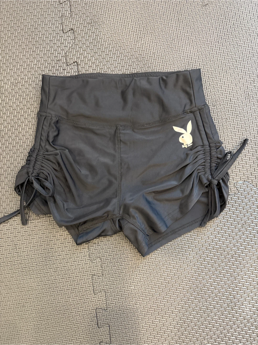 Playboy Black Ruched Shorts Size S/P