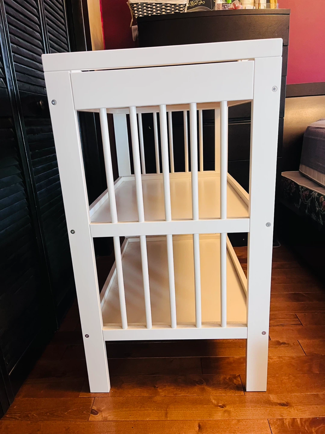 White Baby Changing Table with Shelves - photo 3