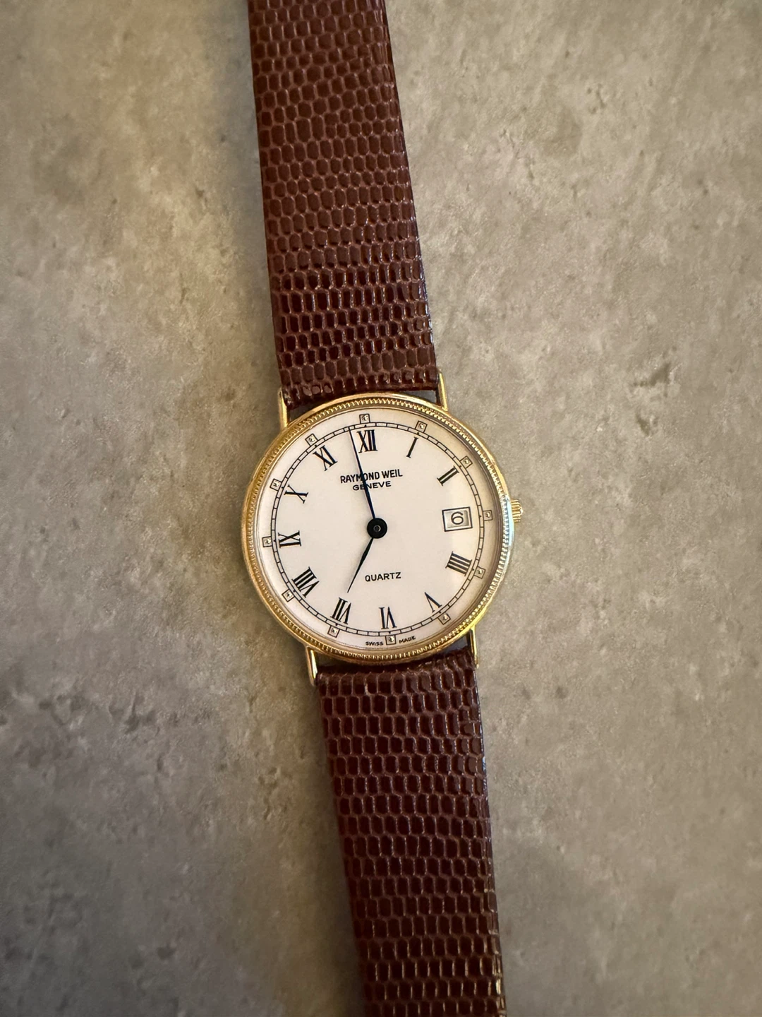 Raymond Weil 18K Gold Electroplated Quartz Watch