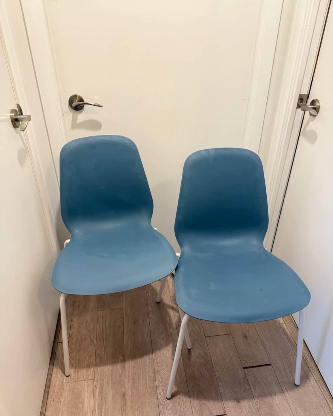 Ikea blue chairs
