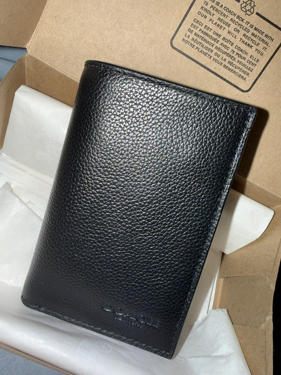 Coach Black Leather Bifold Wallet - photo 2