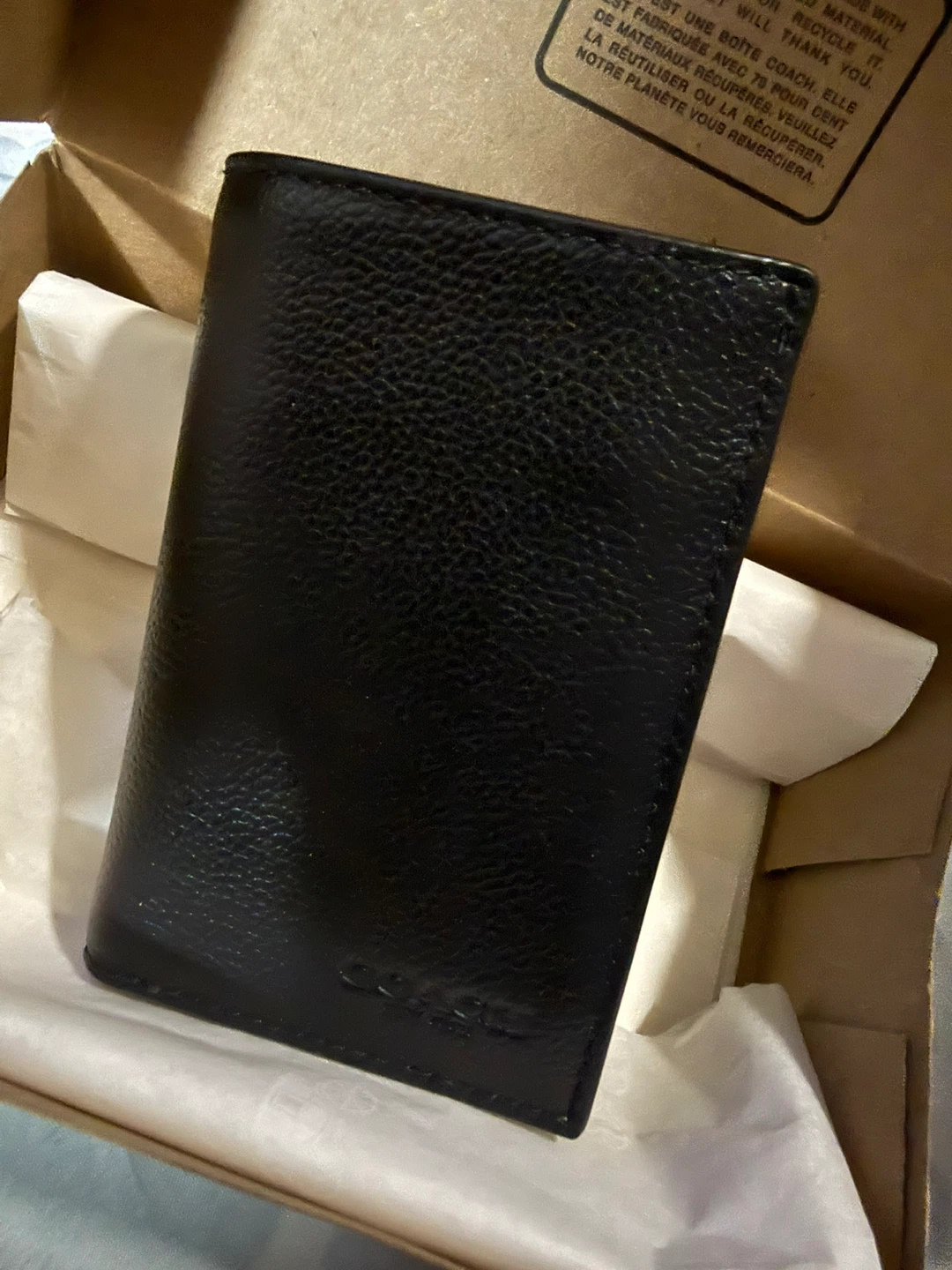 Coach Black Leather Bifold Wallet - photo 3