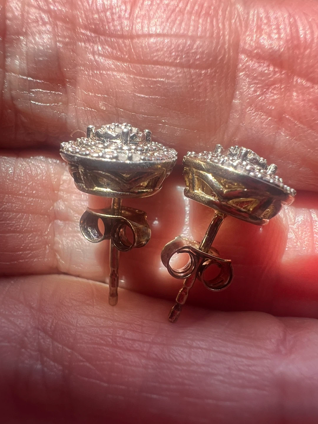 925 silver  Diamond Cluster Stud Earrings - photo 2