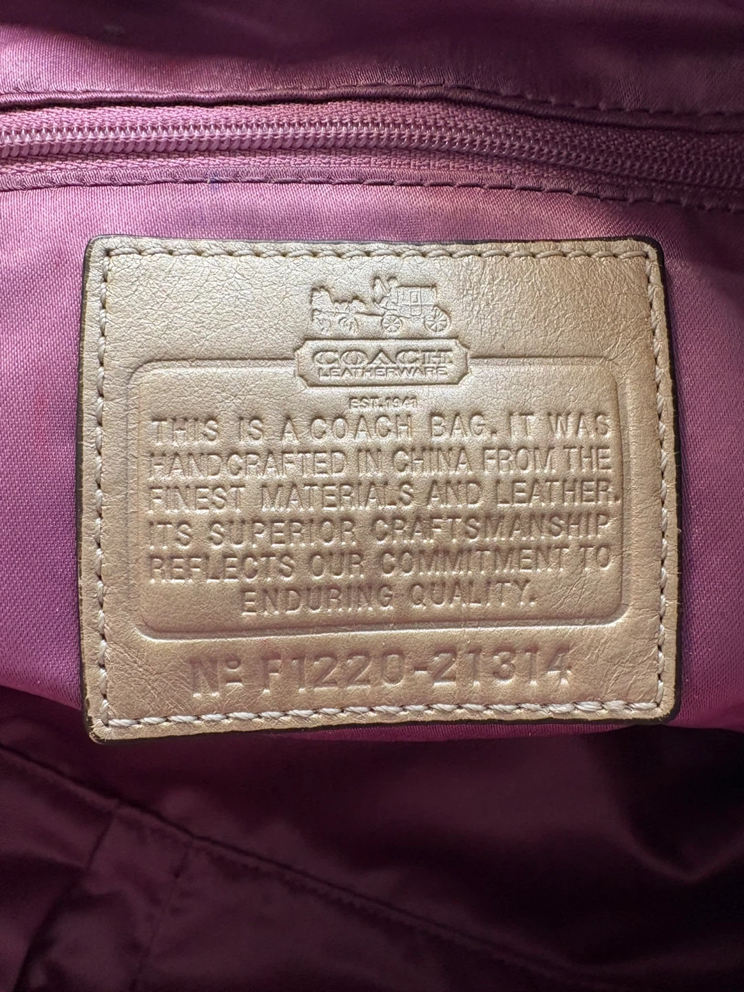 Coach Madison Diagonal Pleated Metallic Exotic Lindsay Satchel - photo 5