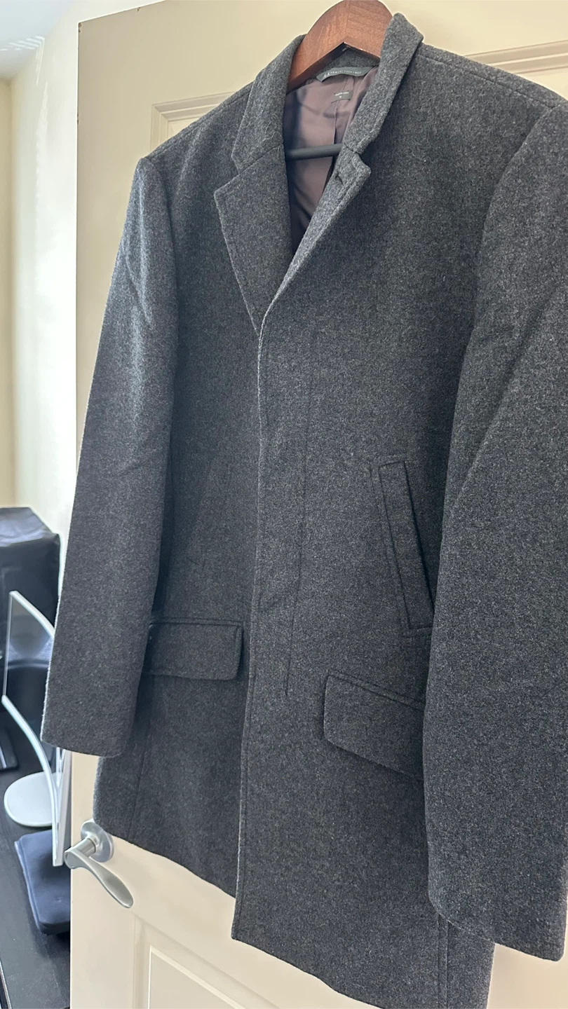 Armani Exchange Wool Blend Coat - Grey - Size M - photo 2