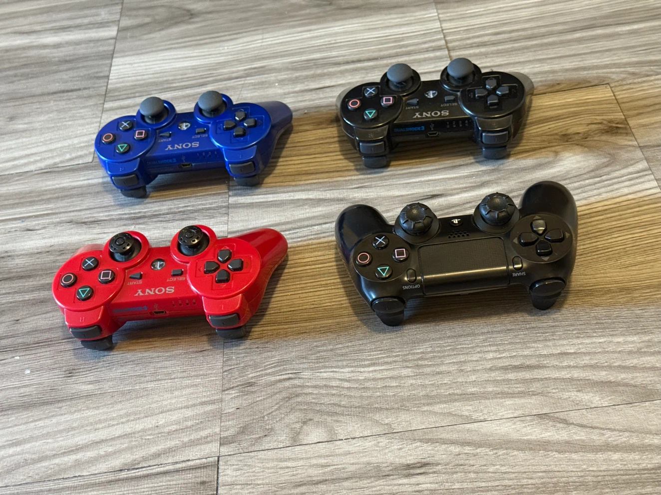 Sony PlayStation 3 Controllers - Red, Blue, Black - photo 4