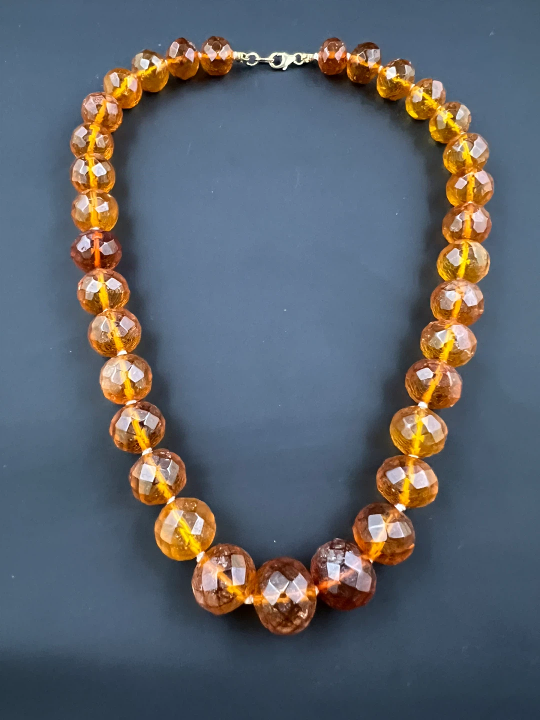 Vintage Lucite Choker Necklace/14K GF Clasp - photo 2