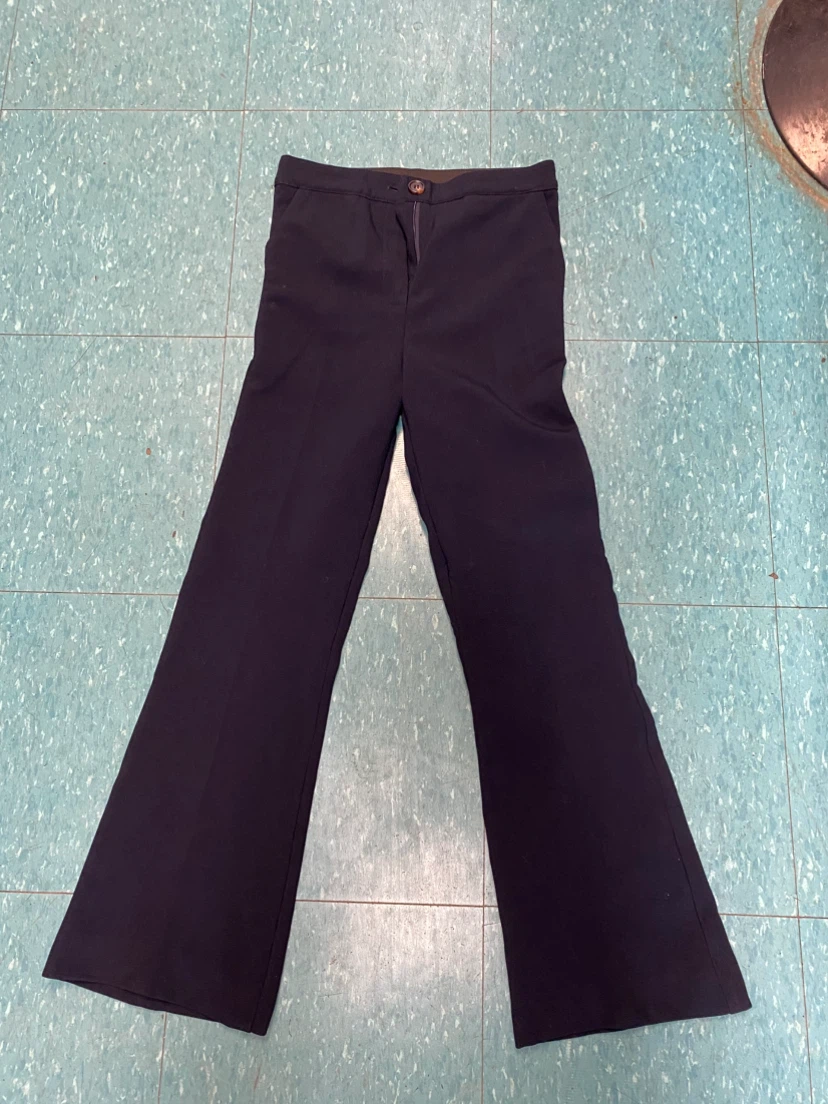 Women's Petitie Black Flared Pants