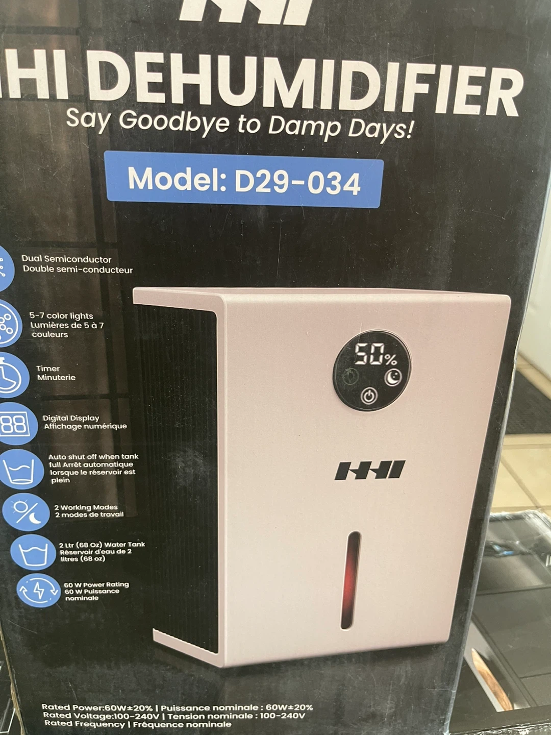 HHI Dehumidifier Model D29-034 - photo 2