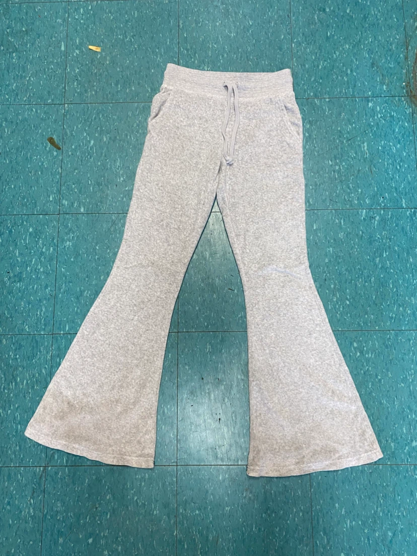 AERIE Light Grey Bell Bottom Sweatpants