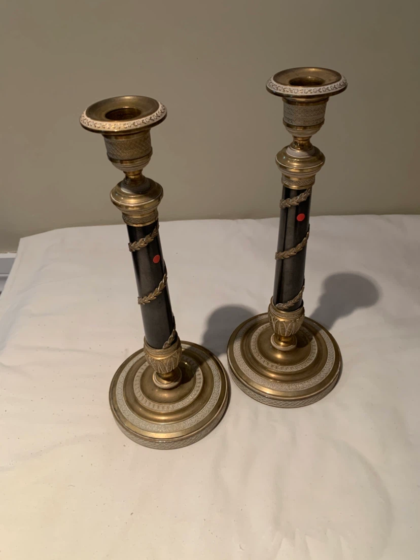 Pair of Vintage Candlesticks Made in Austria