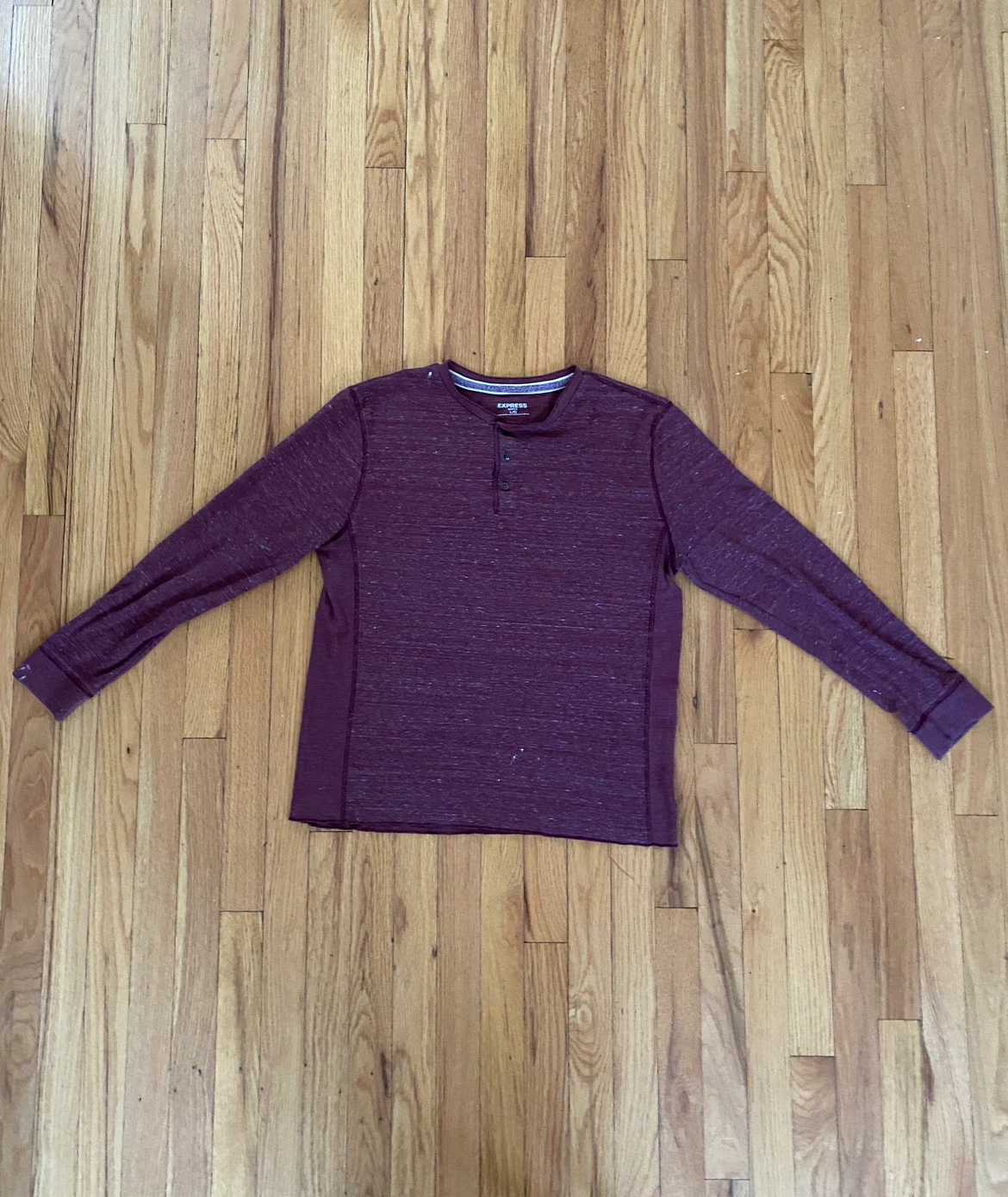 Express Long Sleeve Henley Shirt
