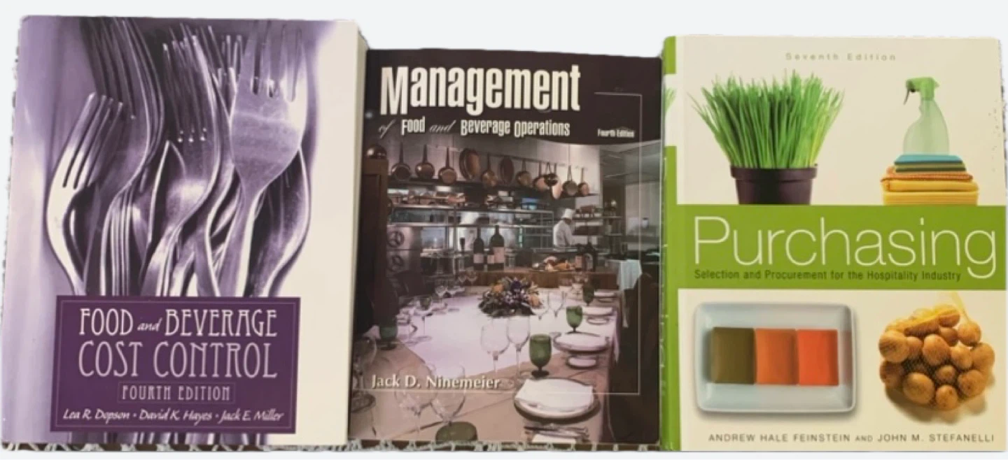 Set of 3 Hospitality Management Textbooks
