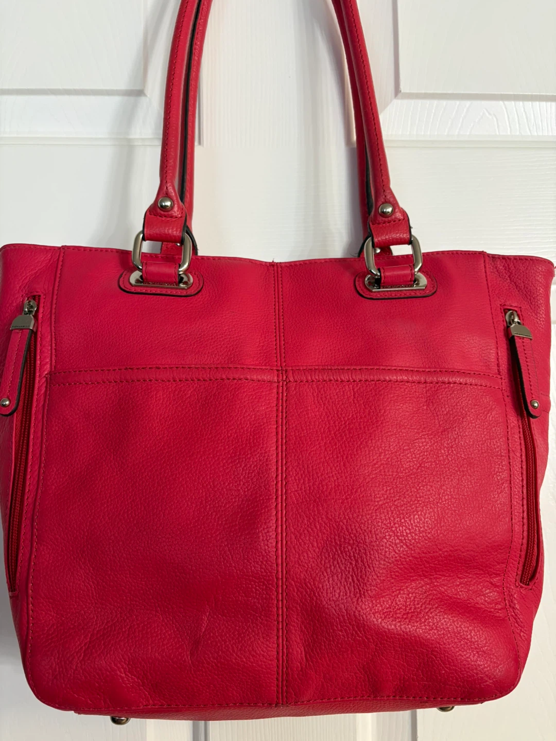 Tignanello Raspberry Pink Leather Tote Bag - photo 2