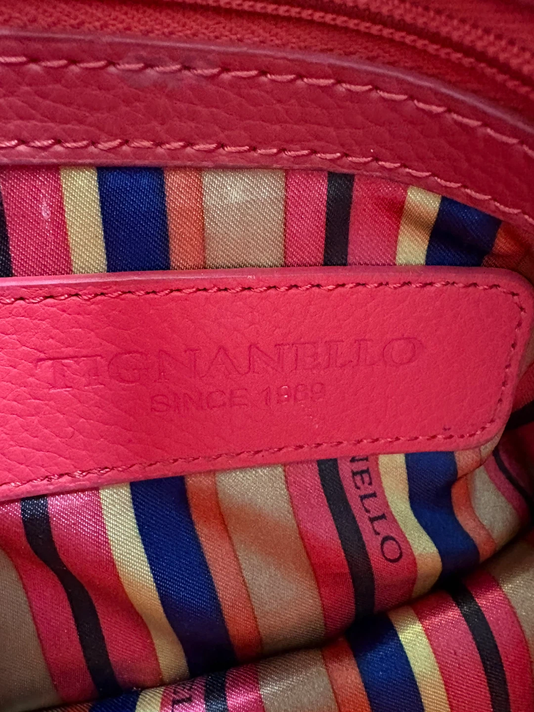 Tignanello Raspberry Pink Leather Tote Bag - photo 5