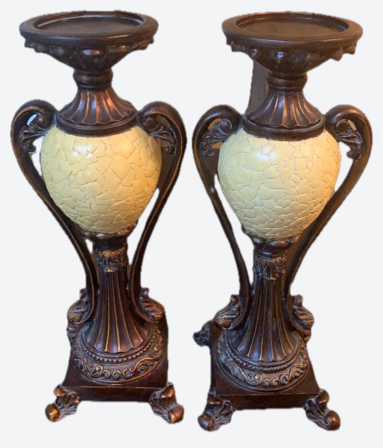 Pair of Decorative Candle Holders