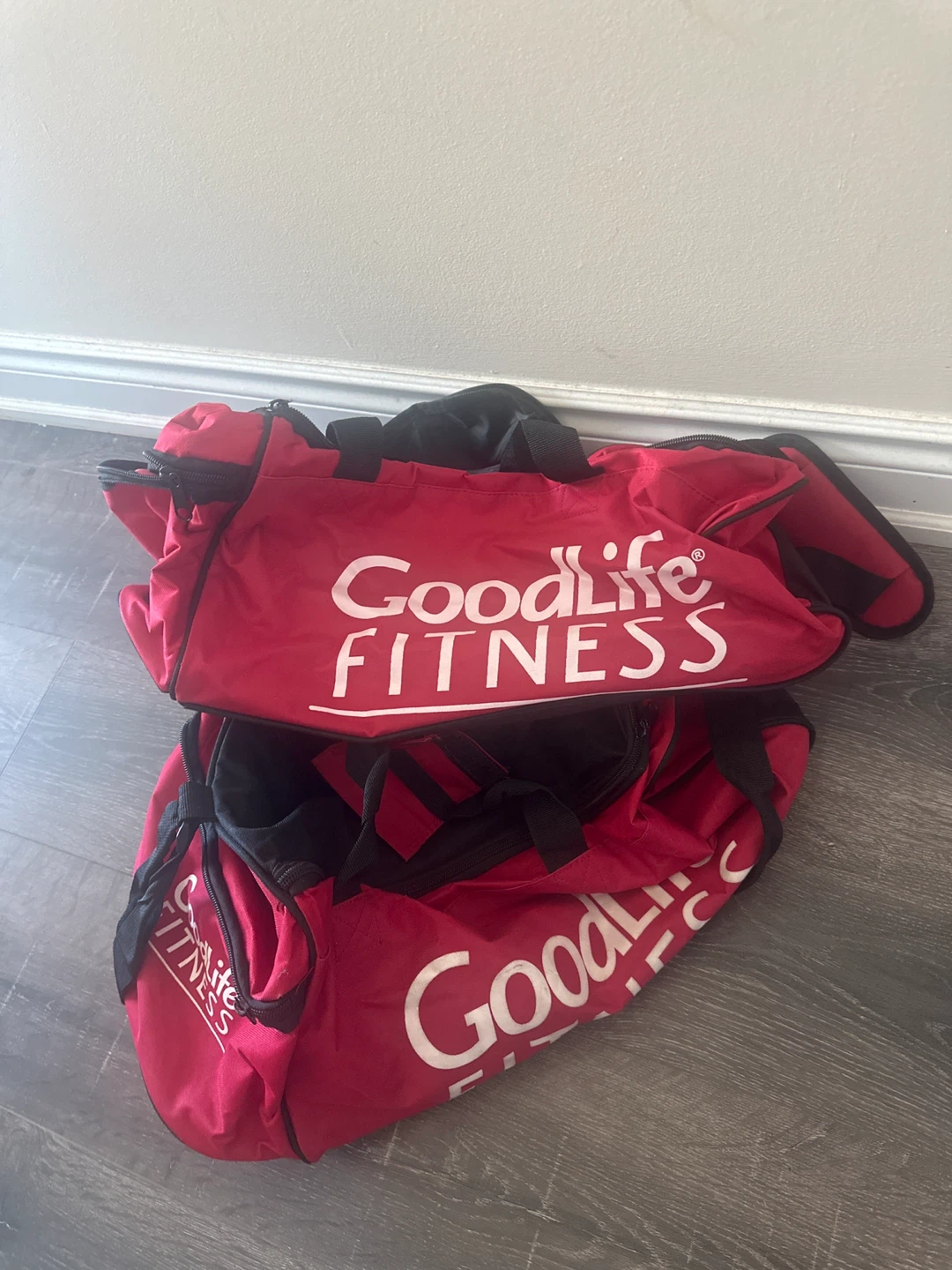GoodLife Fitness Red & Black Duffle Bag