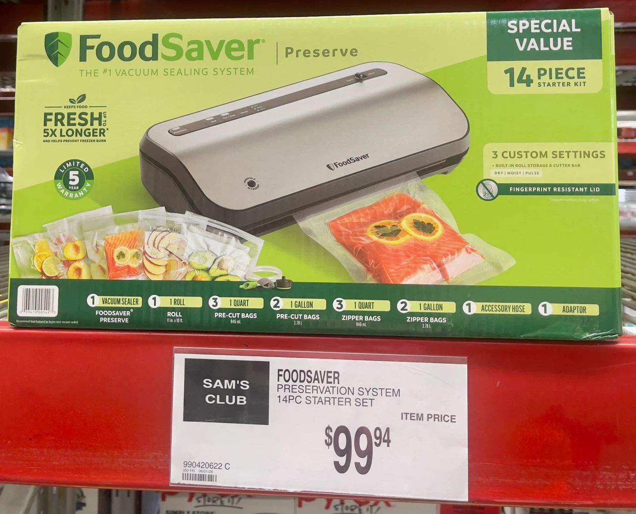 FoodSaver Preserve Vacuum Sealing System 14 Piece Starter Kit