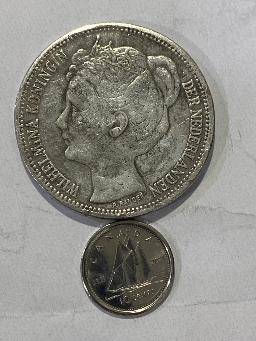 1898 Netherlands silver 2 1/2 Gulden Coin - Wilhelmina - photo 2