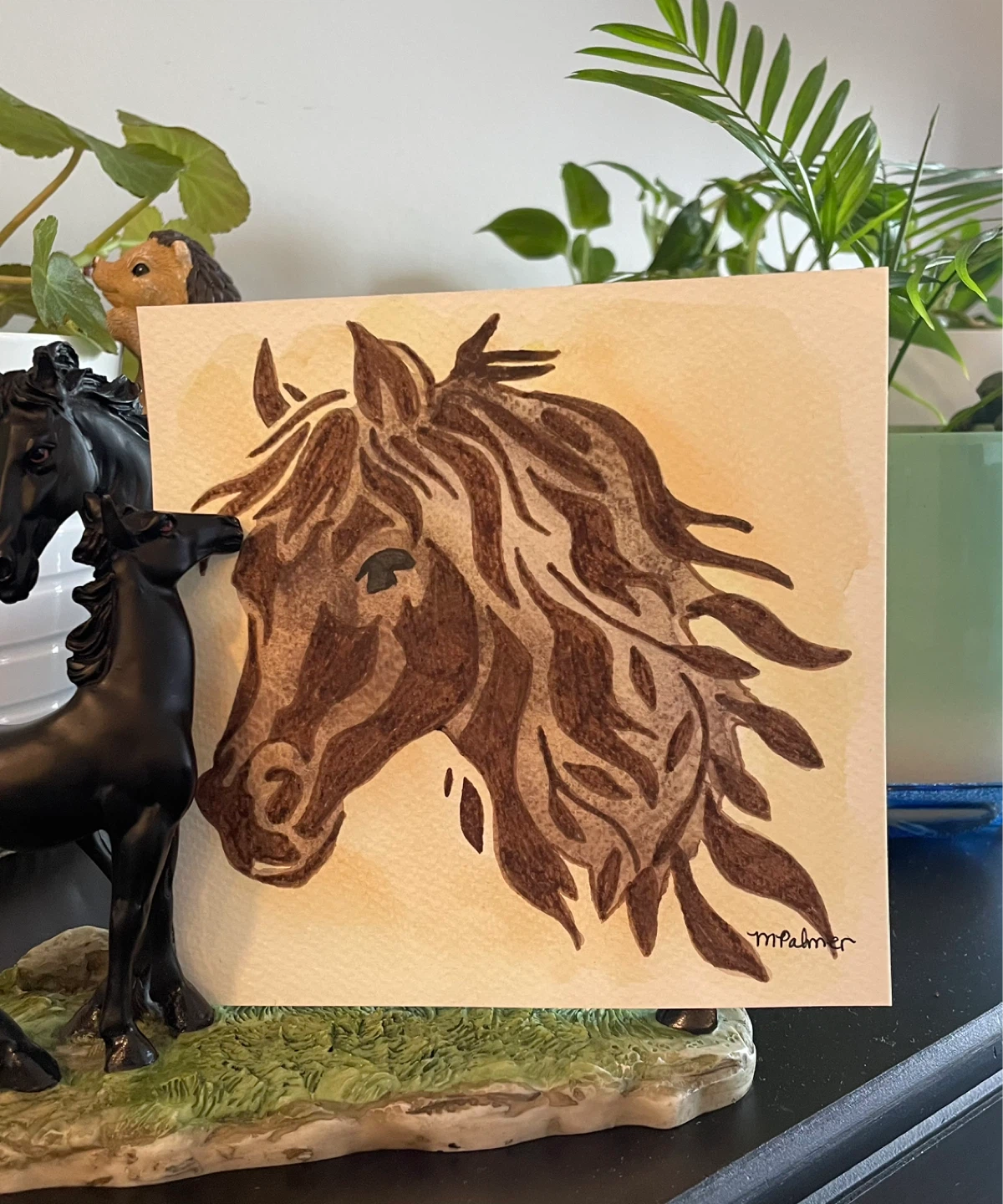 Watercolour Horse Painting