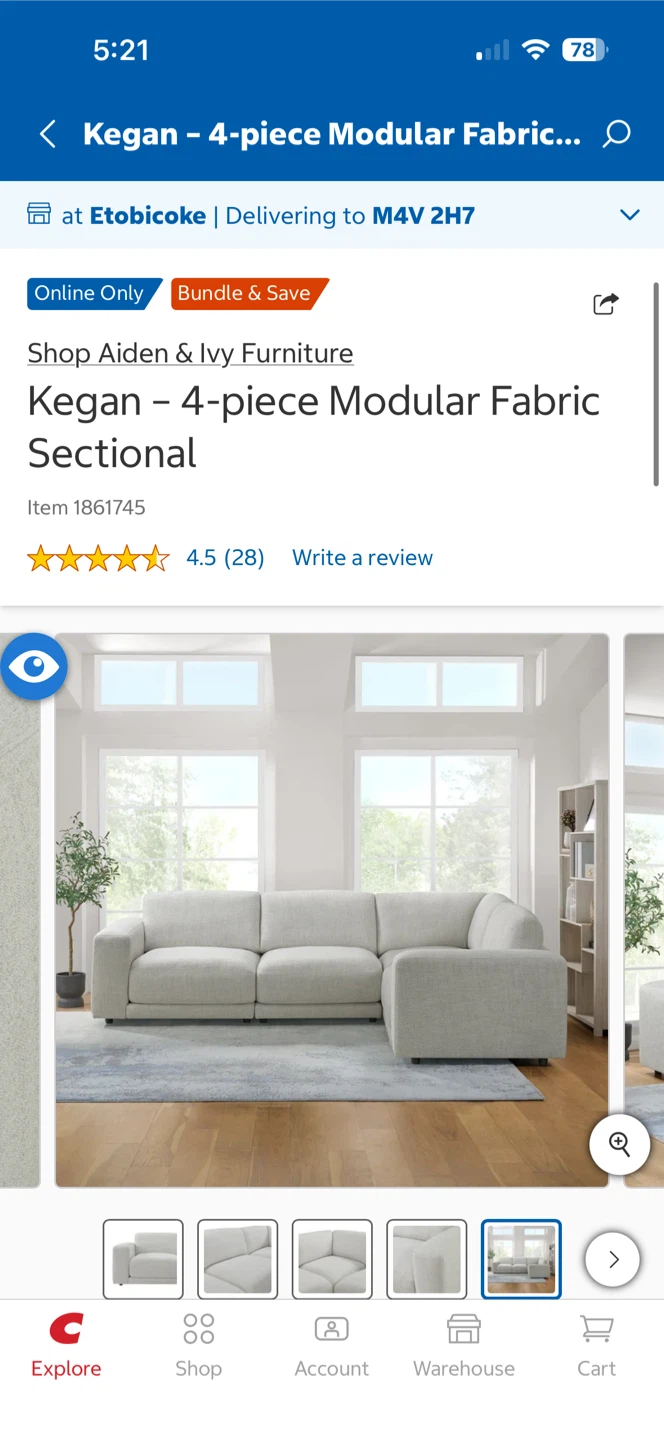 Kegan 4-piece Modular Fabric Sectional - Aiden & Ivy Furniture - photo 2