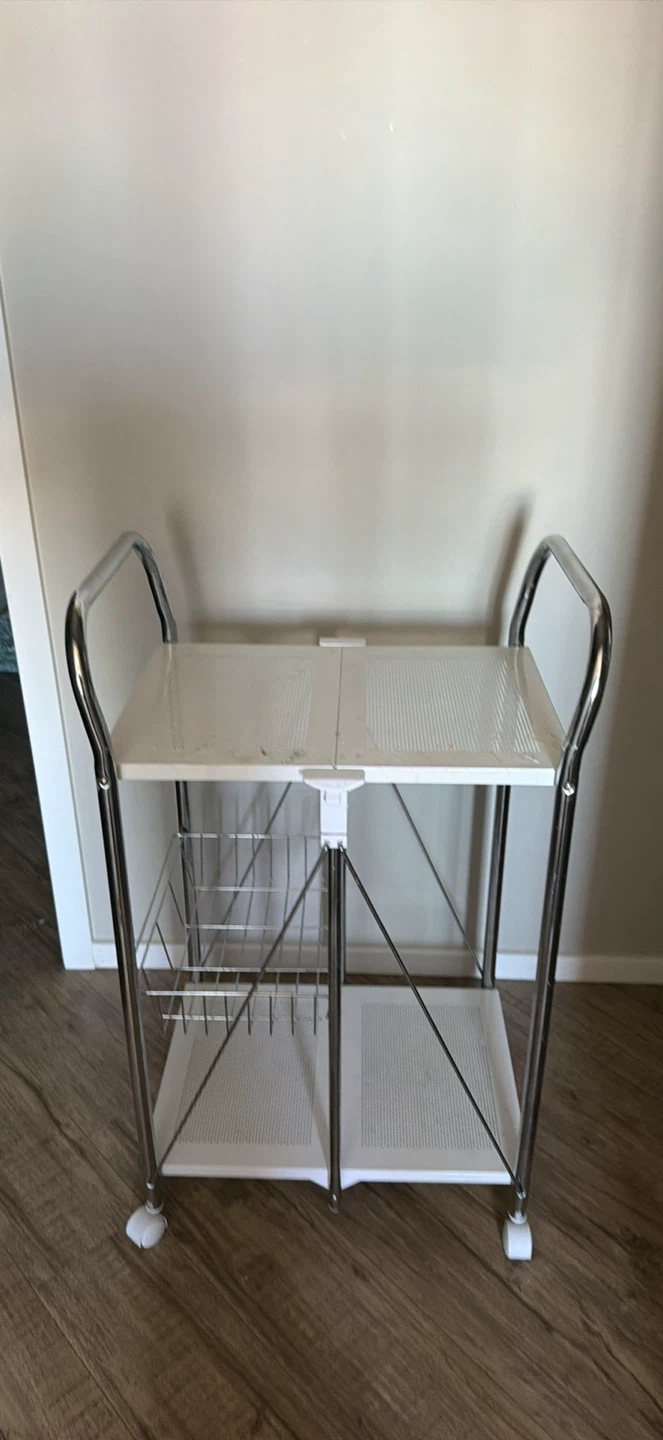 White Folding Utility Cart