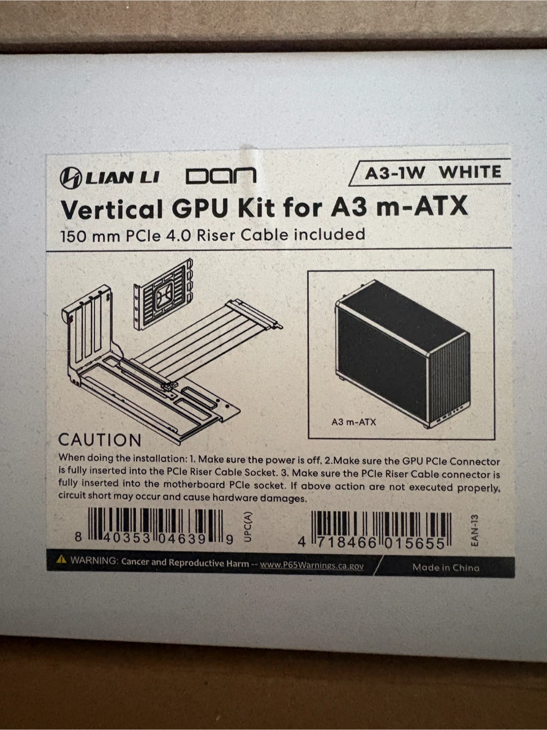 Lian Li Vertical GPU Kit for A3 m-ATX