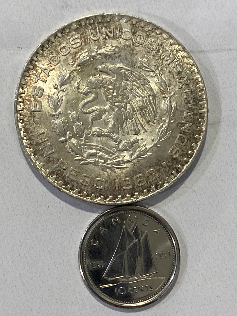 Mexico 1972 Silver Un Peso Coin - photo 3