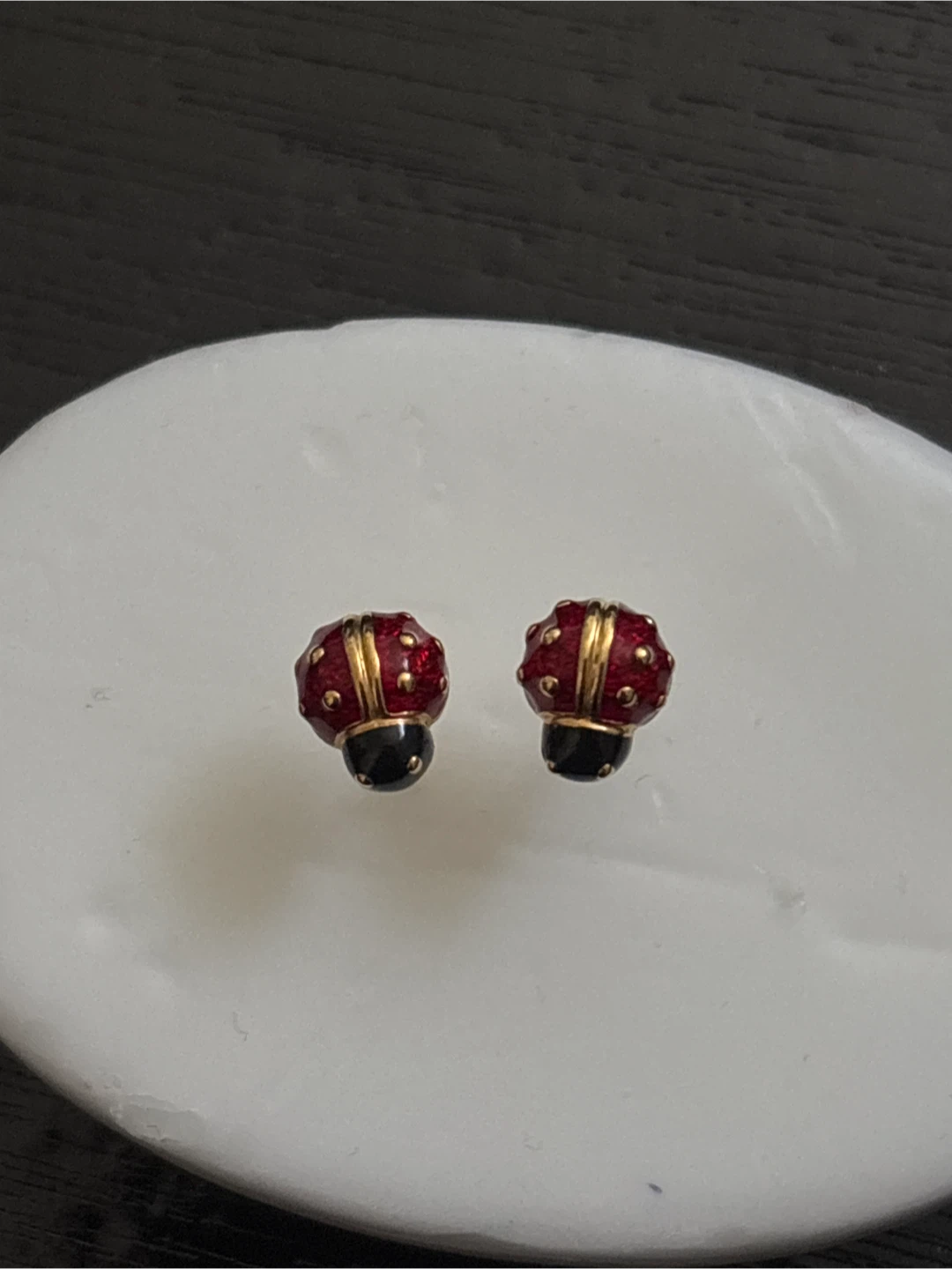 Signed Joan Rivers Ladybug Bracelet & Earrings Set - photo 5