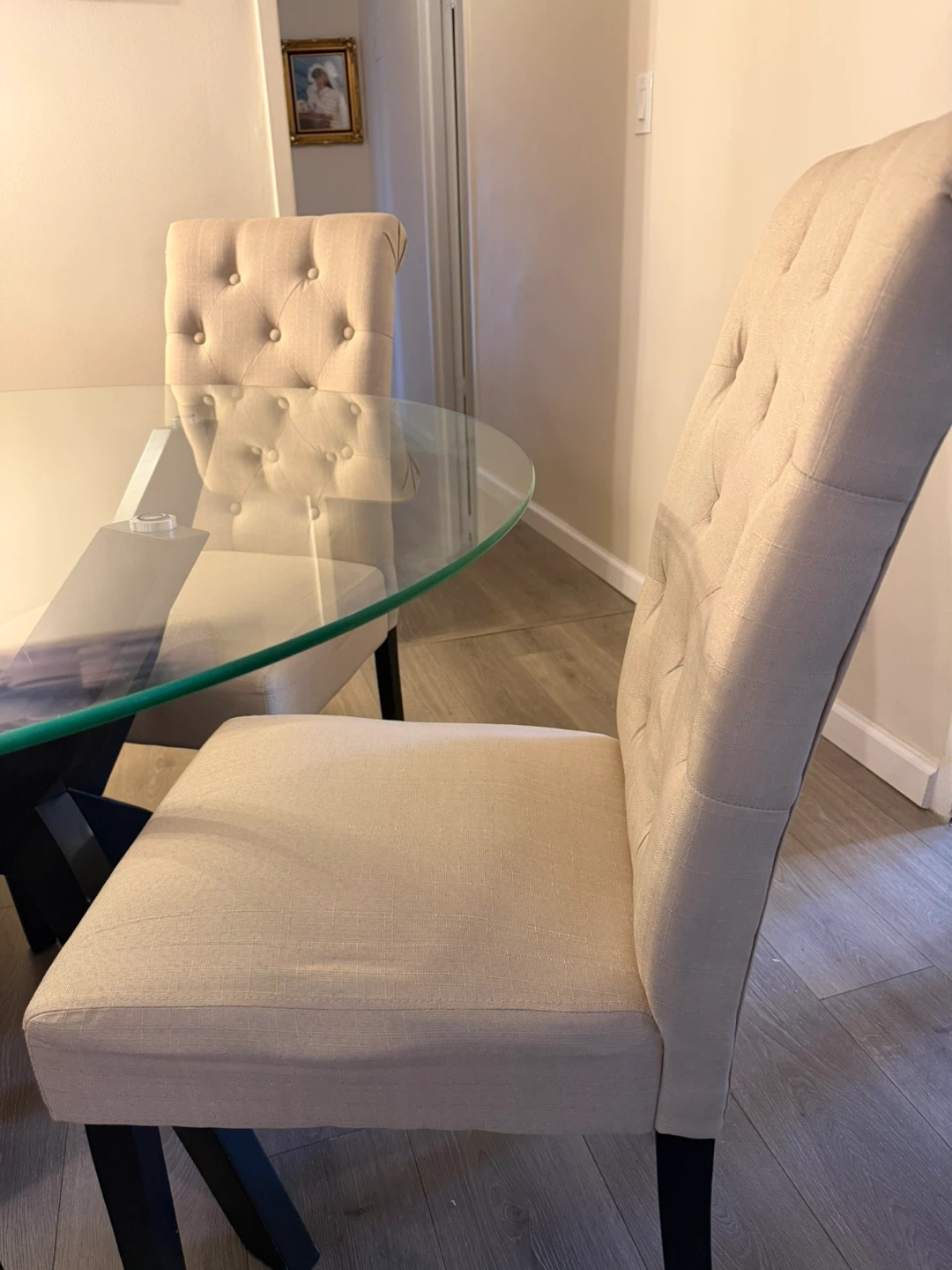 Glass Top Dining Table with 4 Chairs - photo 2