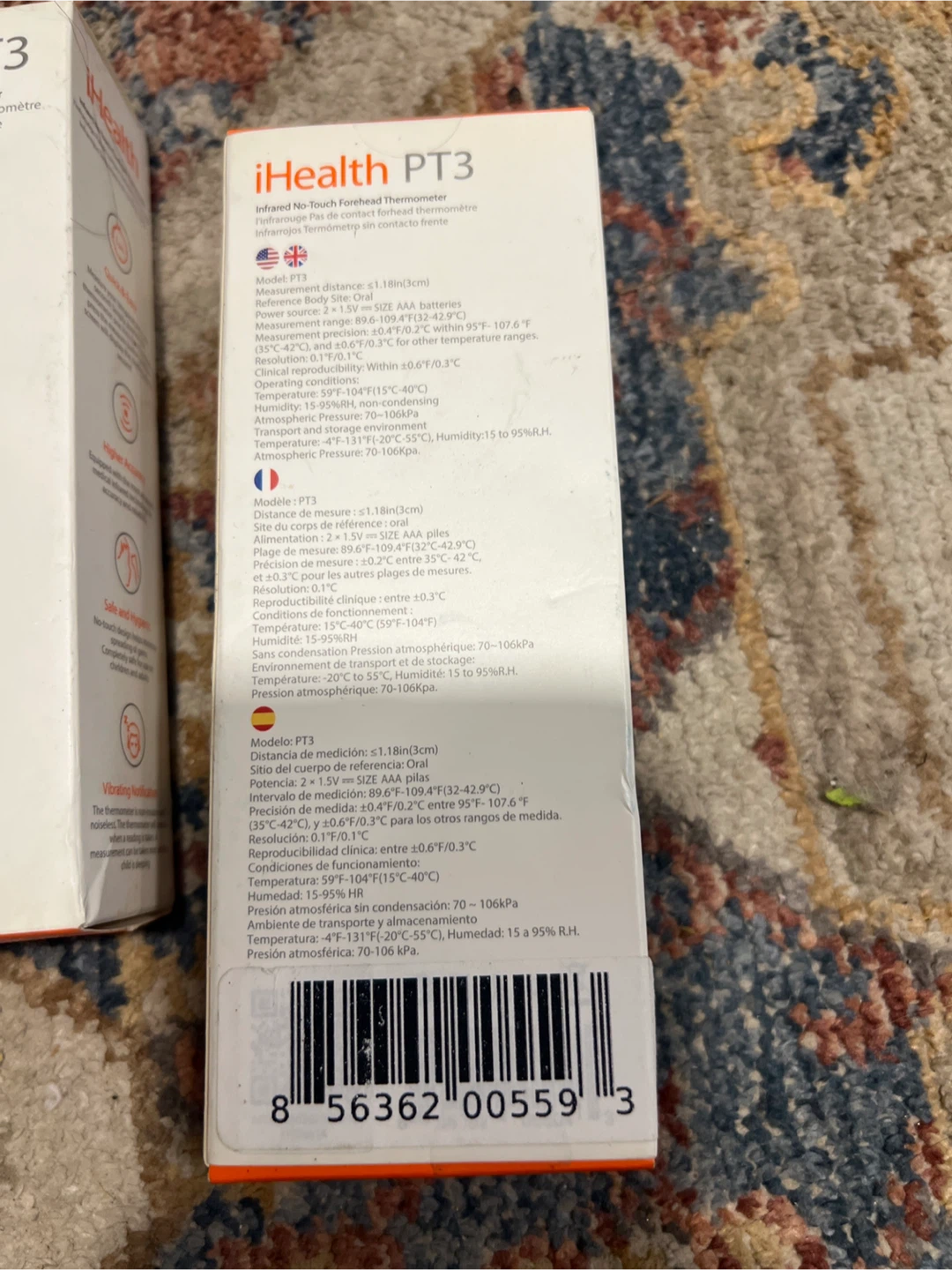 iHealth PT3 Infrared No-Touch Forehead Thermometer - photo 3