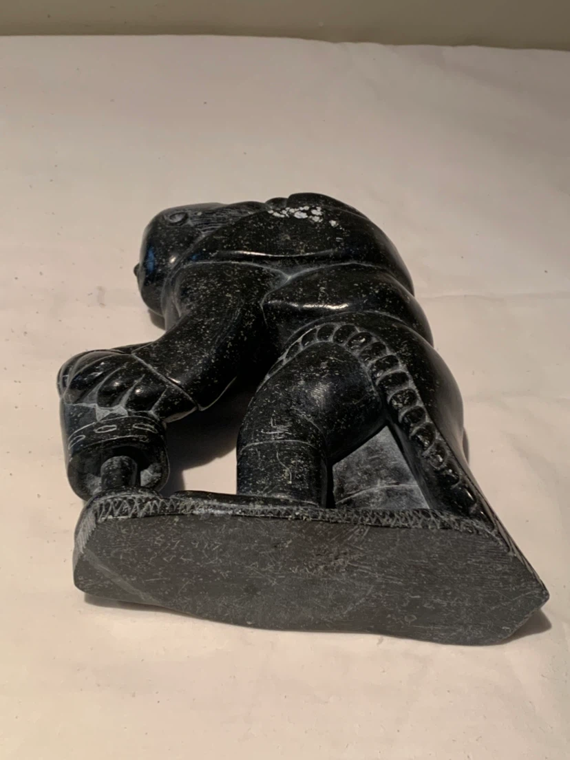 Carved Stone Sculpture of Mother and Child - photo 4