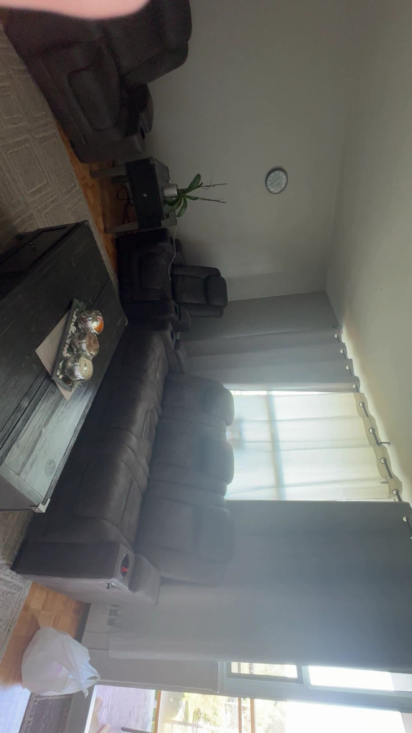Grey Sectional Sofa with Recliners and Cup Holders